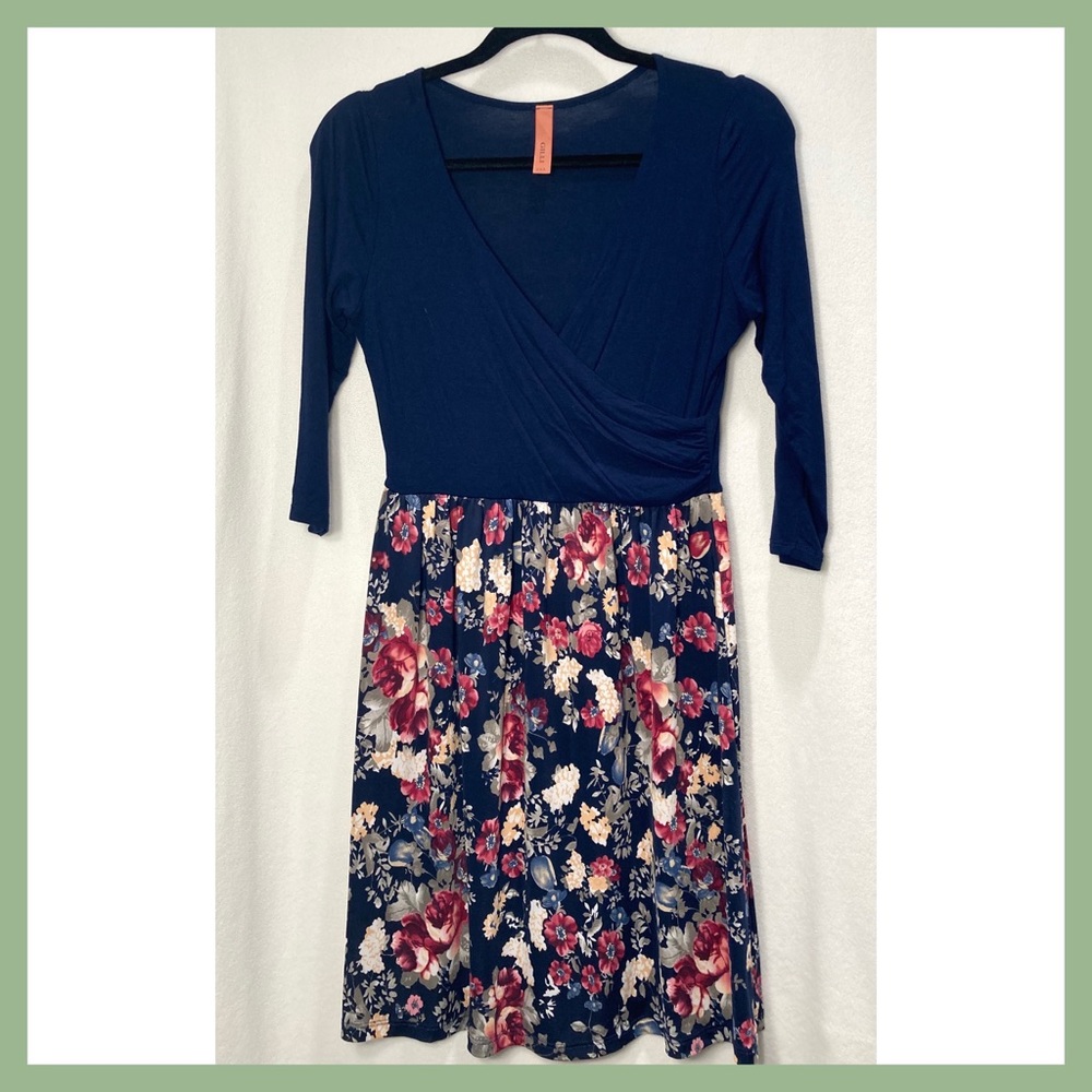 Wrap-Top Jersey Dress